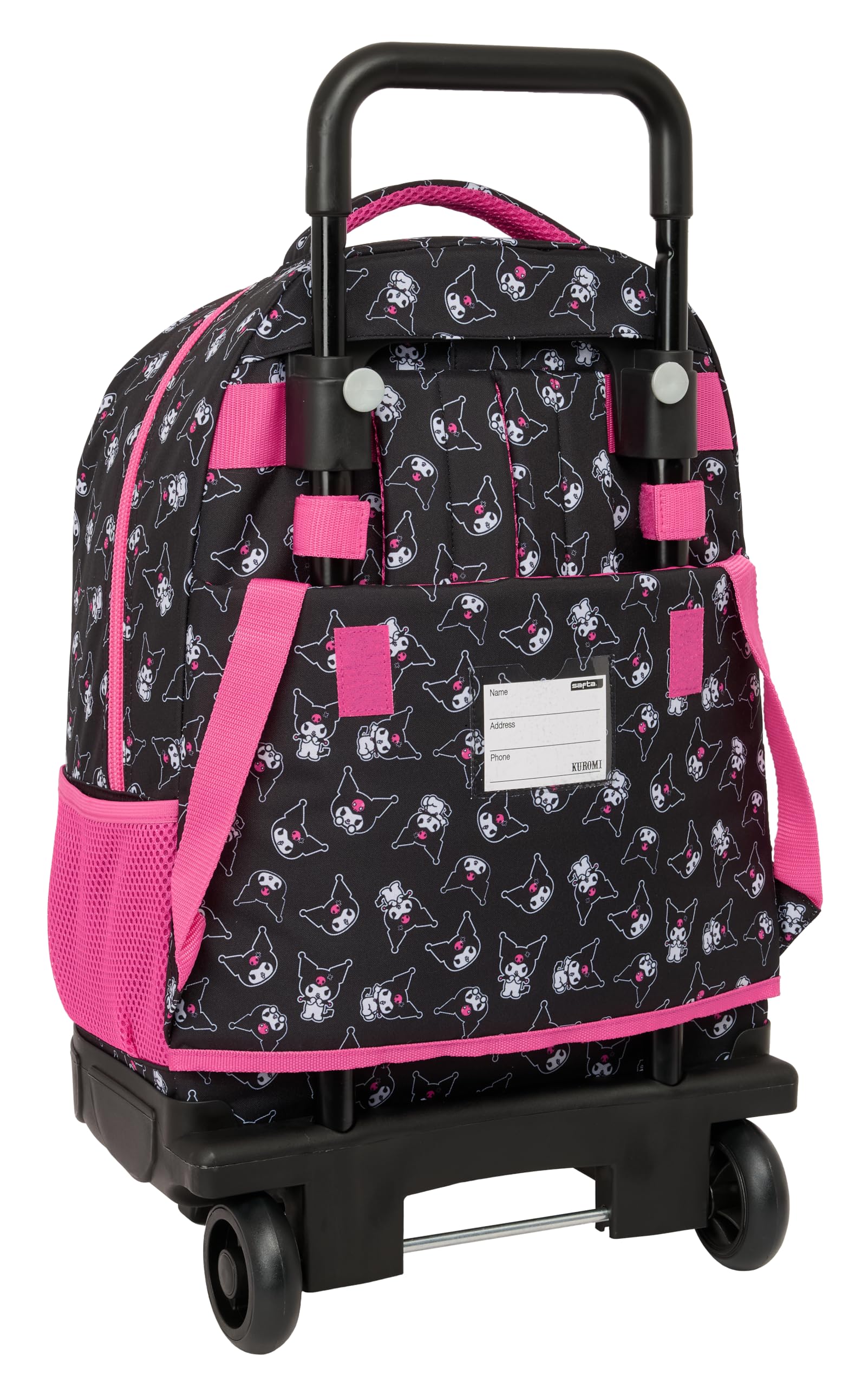KUROMI - Mochila Grande con Ruedas, Compacta, Extraíble, Ideal para Niños de Diferentes Edades, Cómoda y Versátil, Calidad y Resistencia, 33x22x45 cm