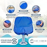 Vista 7 de Fundas de asiento de barco Pontón, nuestra funda de asiento de barco de 24 x 22 x 25 pulgadas protege tu asiento de los elementos, resistente