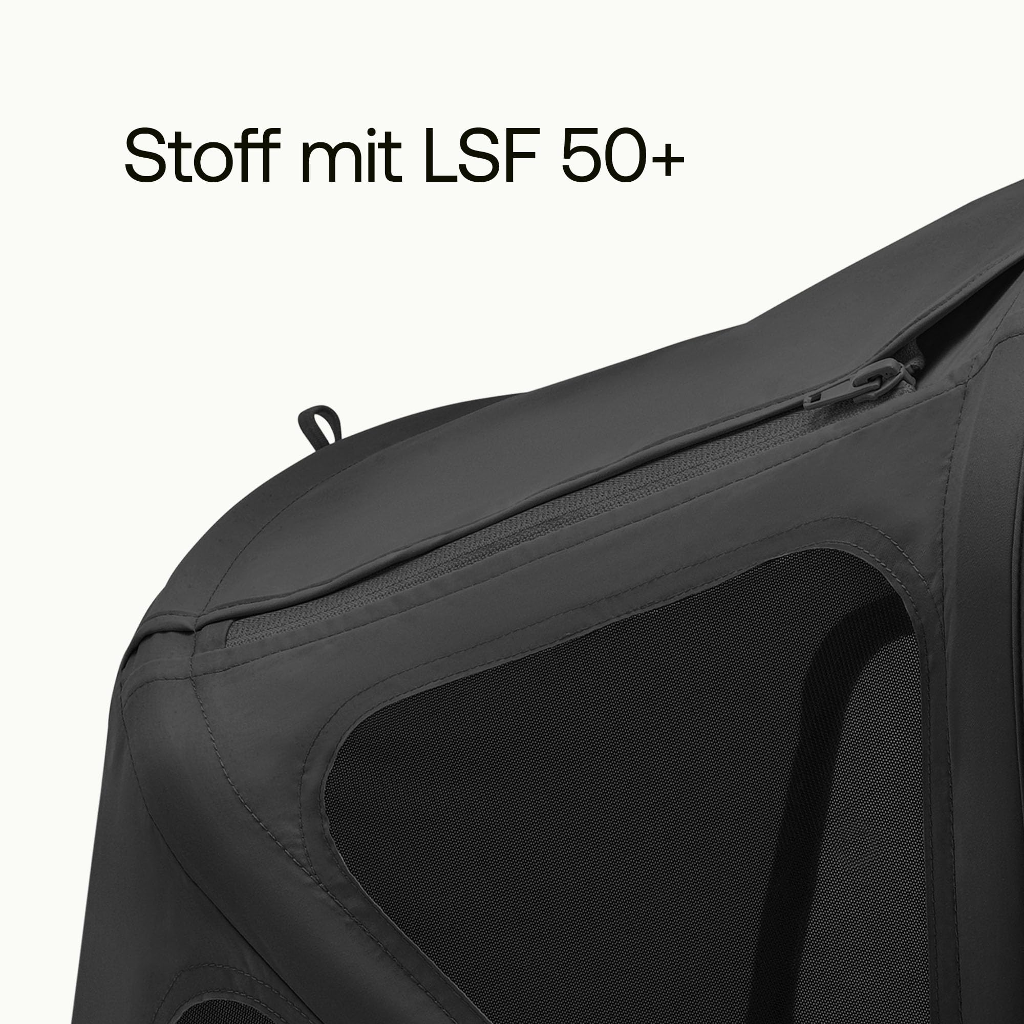 Bugaboo Donkey Sonnendach mit Lüftungsfenstern, ausziehbar für zusätzlichen und optimalen Sonnenschutz, wasserabweisend, kompatibel mit allen Bugaboo Donkey Kinderwagen, Midnight Black
