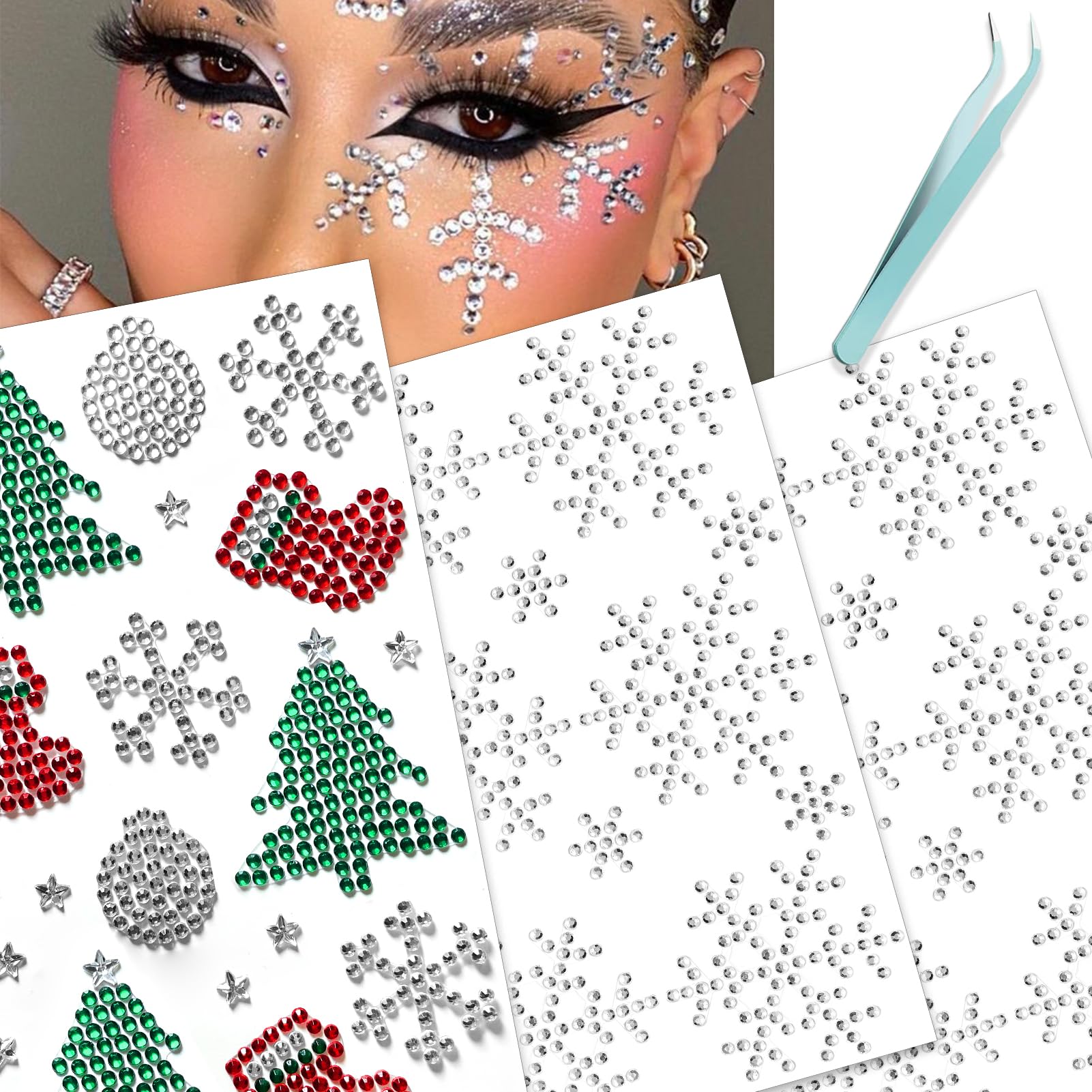 Face Gems Stickers - Rhinestone Hair Jewels -13