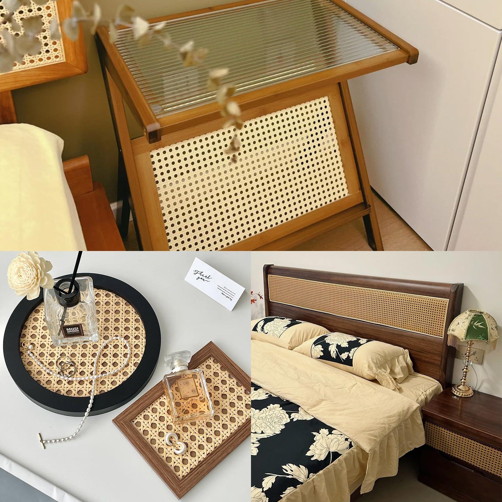 Rattan 42x100cm Paglia di Vienna Può Essere Tagliato Rattan Rotolo Impermeabile Fettuccia in Rattan per Mobili Adatto per Progetti Fai da Te di Sedie Armadi Tavoli Letti Sottobicchieri