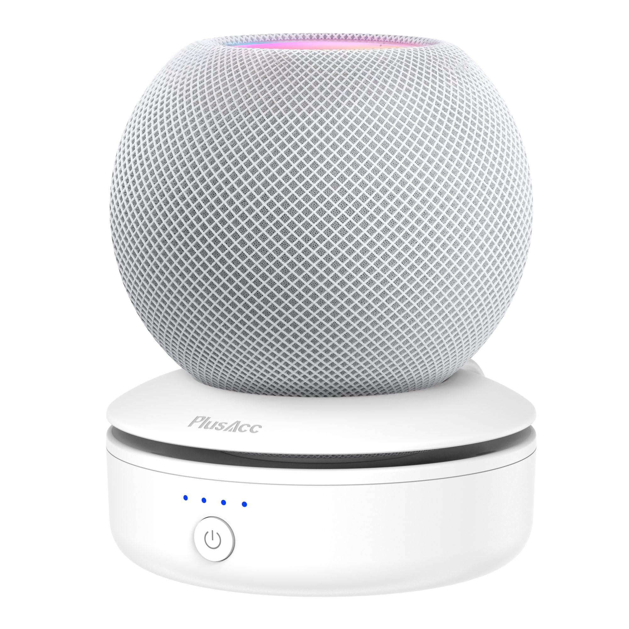 PlusAcc Compatible avec HomePod Mini Batterie 10000mAh Base de Batterie Portable Externe Support sans Fil avec 10 Heures d'autonomie(Blanc)