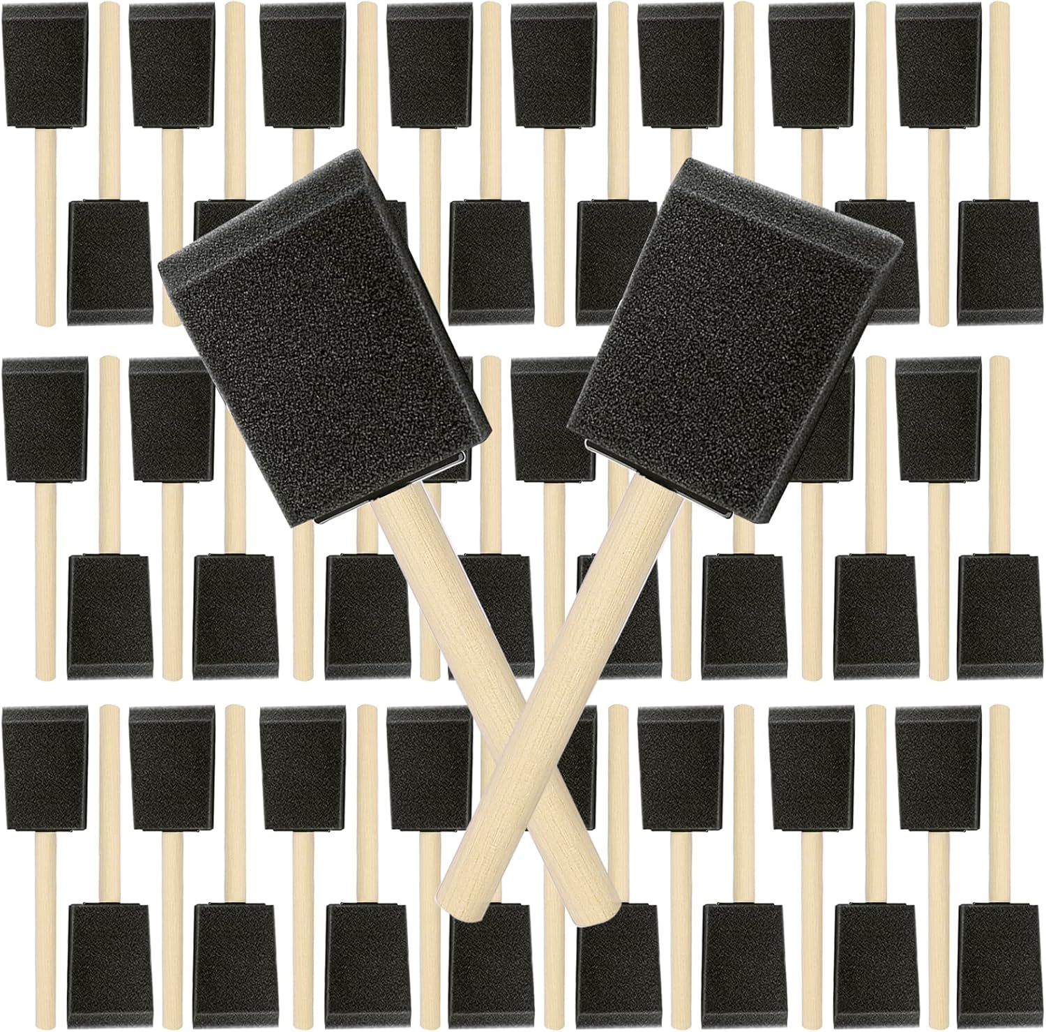 Aosmeol 50Pcs Foam Brushes,Foam Paint Brushes,2 Inch Sponge