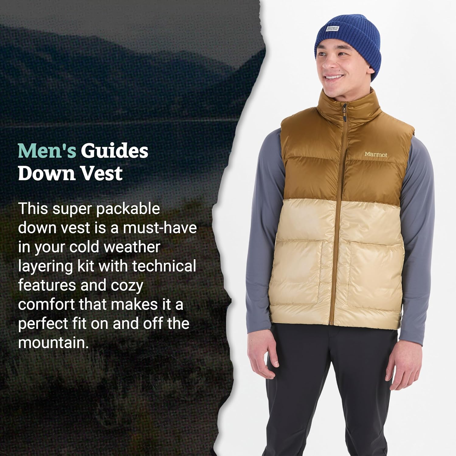 MARMOT Men’s Guides Down Vest - 700-Fill Insulated, Water-Resistant, Lightweight Puffer