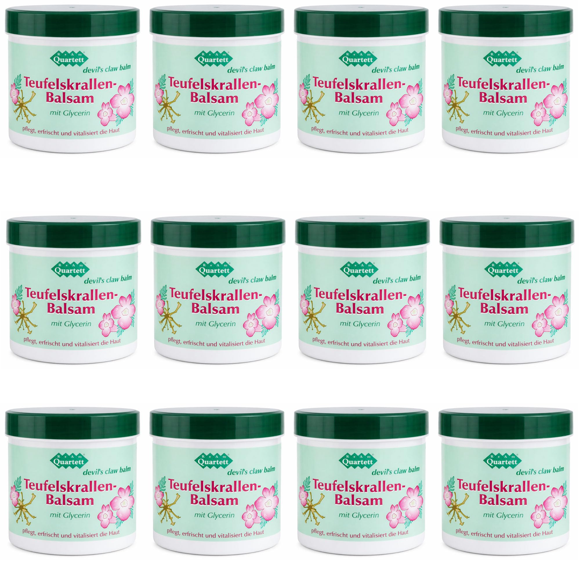 Teufelskrallenbalsam mit Glycerin – 12x250 ml (3000 ml) – Pflegender Hautbalsam für die tägliche Anwendung