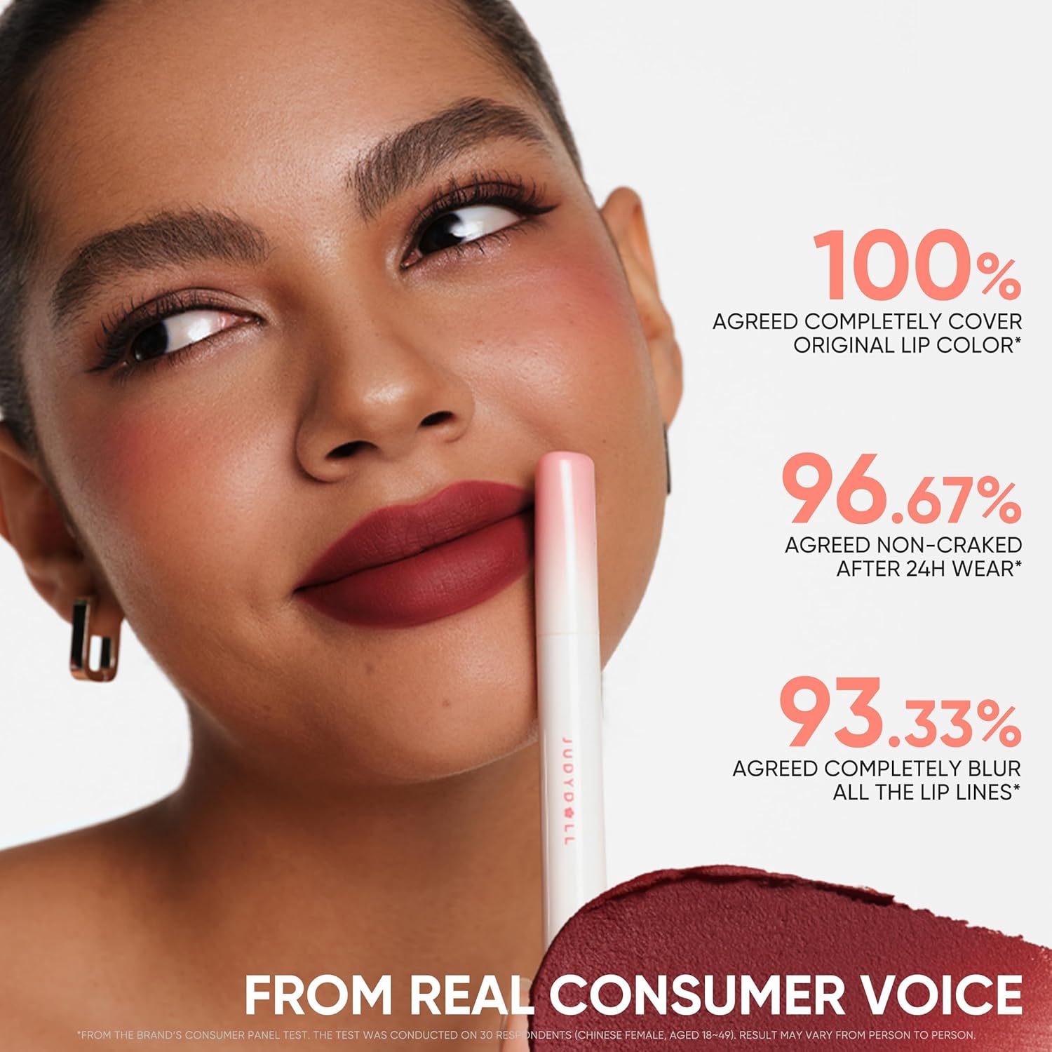 JUDYDOLL Cushion Matte Lip Cream, Hydrating Matte Lipstick with Tripeptide & Squalane, Lip line blurring, Velvet Lip mud, Smudge-Proof, Transfer-Proof, Long-Lasting, Non-craked (G202 Dusty Fig) - Image 9