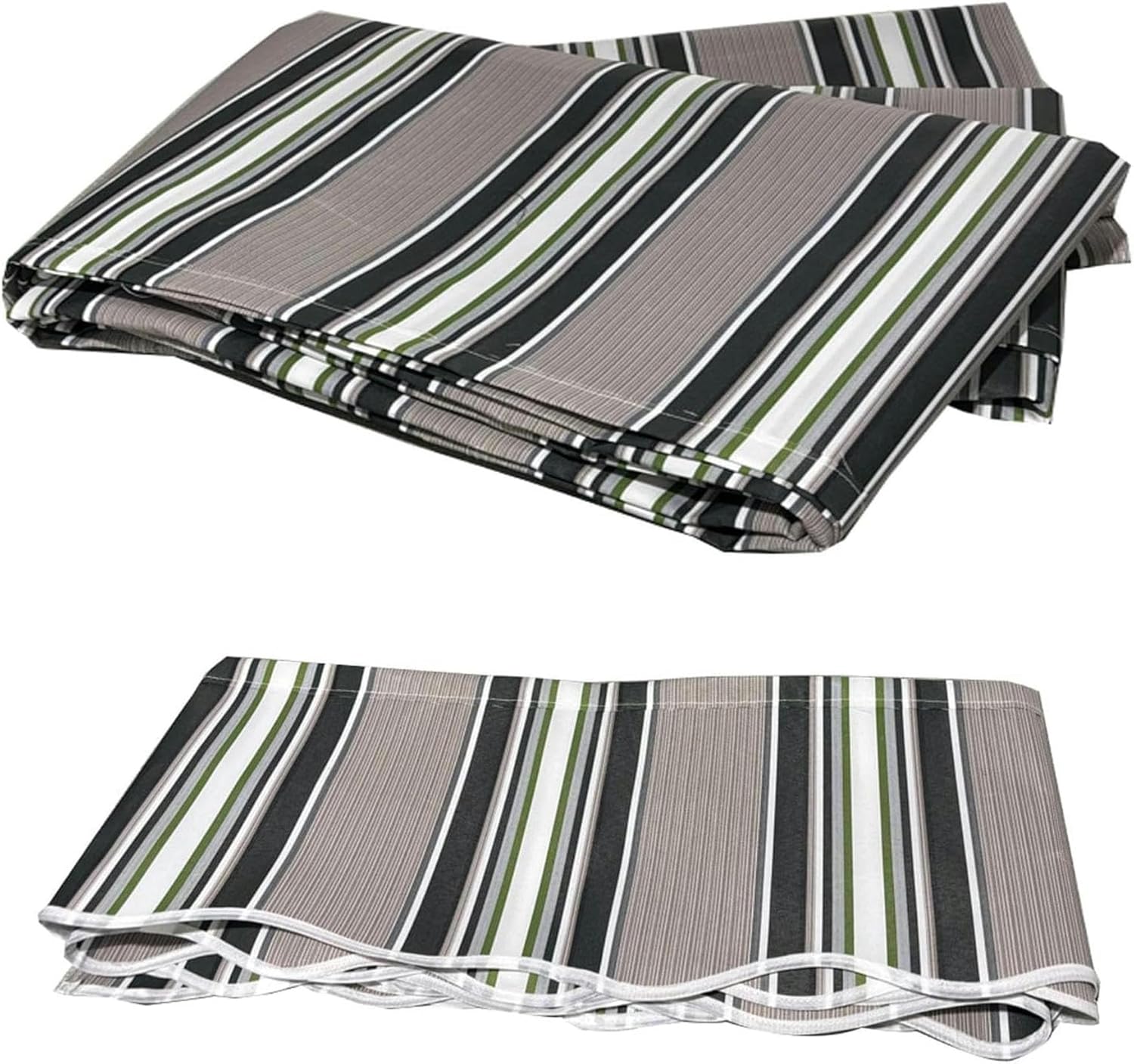 Manual Retractable Awning Shade Fabric Replacements (Fabric Only) Outdoor Patio Sun Shade Canopy Canvas Water Resistant Polyester Sunshade Shelter Shade Cover for Door(Size:8x7ft,Color:Multi Stripe)