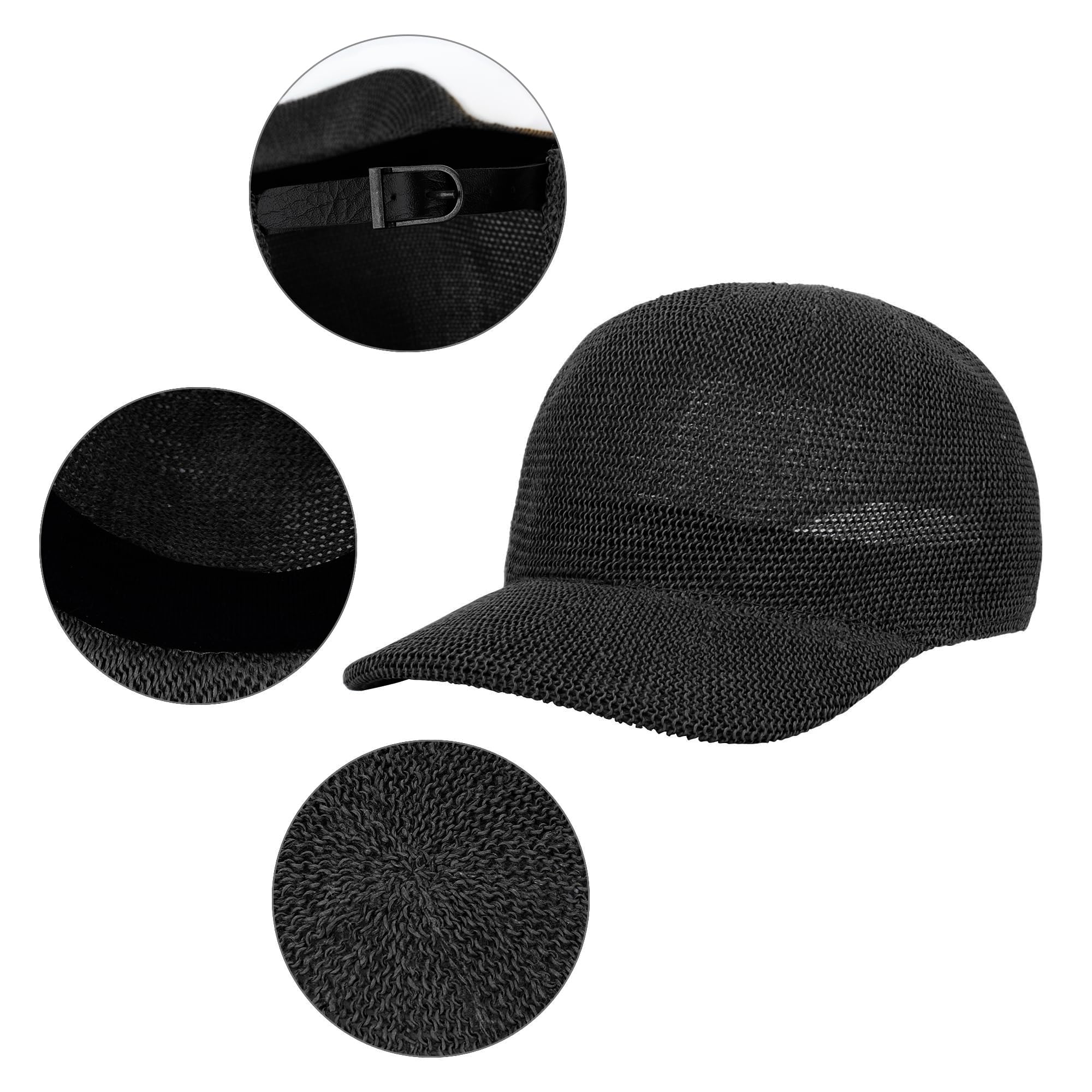 Cappello da baseball estivo unisex per adulti, in tessuto misto carta