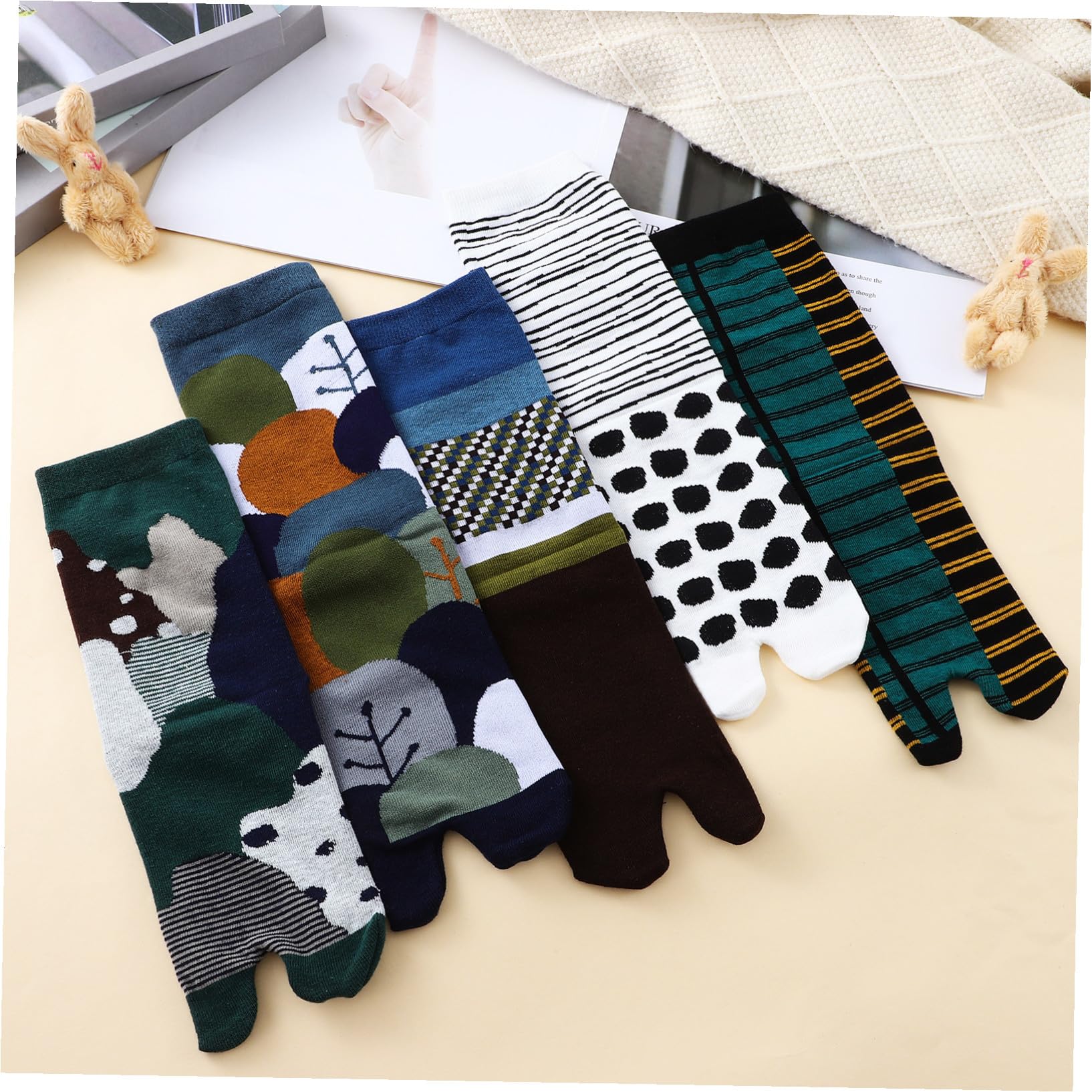 10 Paar Tabi Zehensocken aus Baumwolle für Damen und Herren