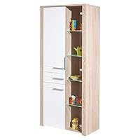 Inter Link Vetrina Buffet Cristalliera Truciolare Decoro Sonoma Rovere