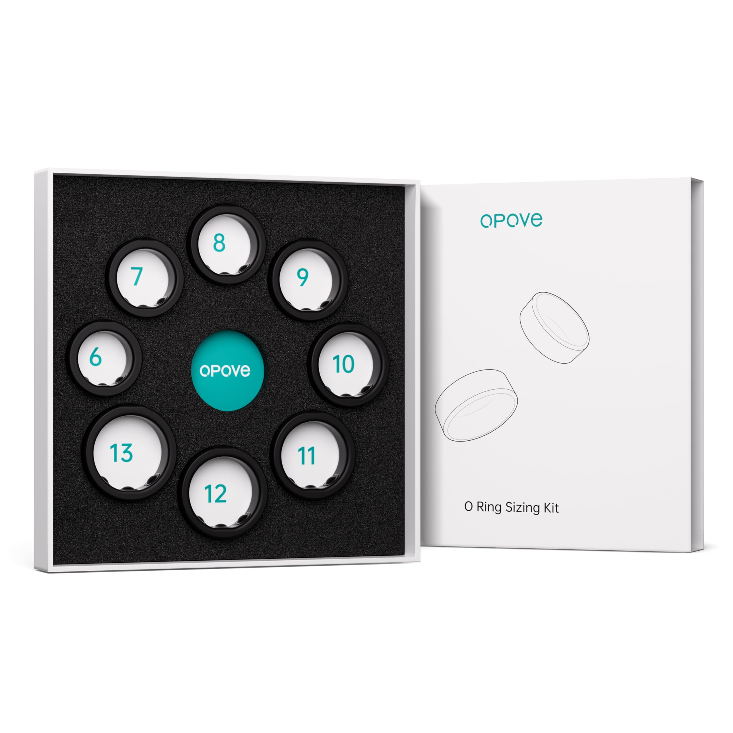 Opove O Ring Sizing Kit - Size First Before You Buy, Choose from 8 Sizes - Sizes 6 to 13, Find The Perfect Smart Ring, Stylish Design, Only Compatible with O Ring Smart Ring