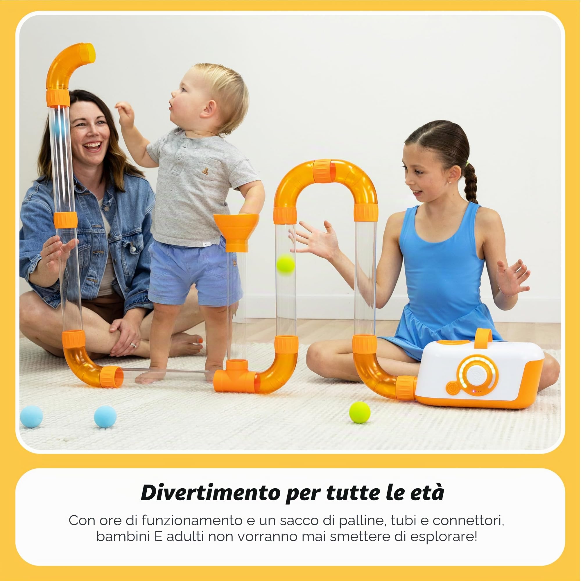 Fat Brain Toys Air Toobz – Giocattolo da costruzione STEM ad aria – Bambini e adolescenti