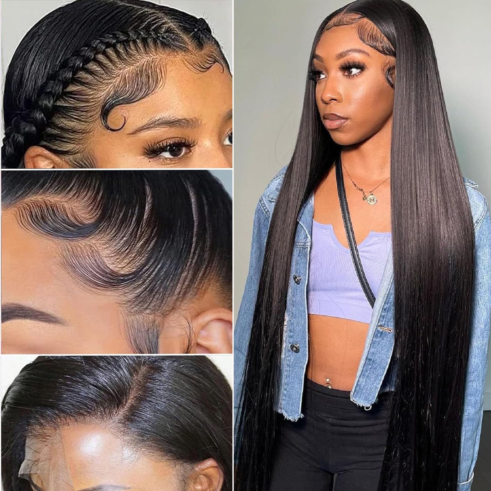 Amazon.com : 200 Density 28 Inch Straight Lace Front Wigs 