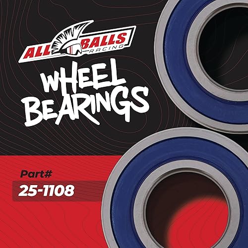 Miniatura 5 de All Balls Racing 25-1108 Kit de juntas de rodamiento de rueda compatible con/reemplazo para Suzuki Yamaha Honda
