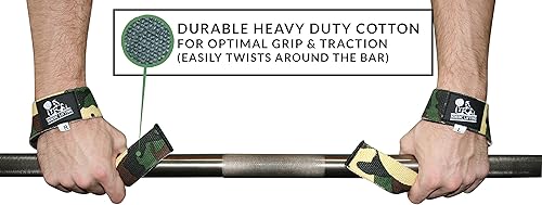 Miniatura 4 de Muñequeras + correas (2 pares) para levantamiento de pesas, entrenamiento de cross, ejercitación, gimnasia, elevación de potencia,