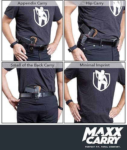 Miniatura 5 de Maxx Carry Compatible conrepuesto para funda de pistola de cuero IWB compatible con Sig Sauer P365-XMACRO