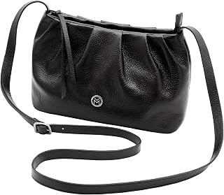 Bolsa Feminina Couro Legítimo Mariart Alça Tranversal com Regulador Fechamento em Zíper Vivian