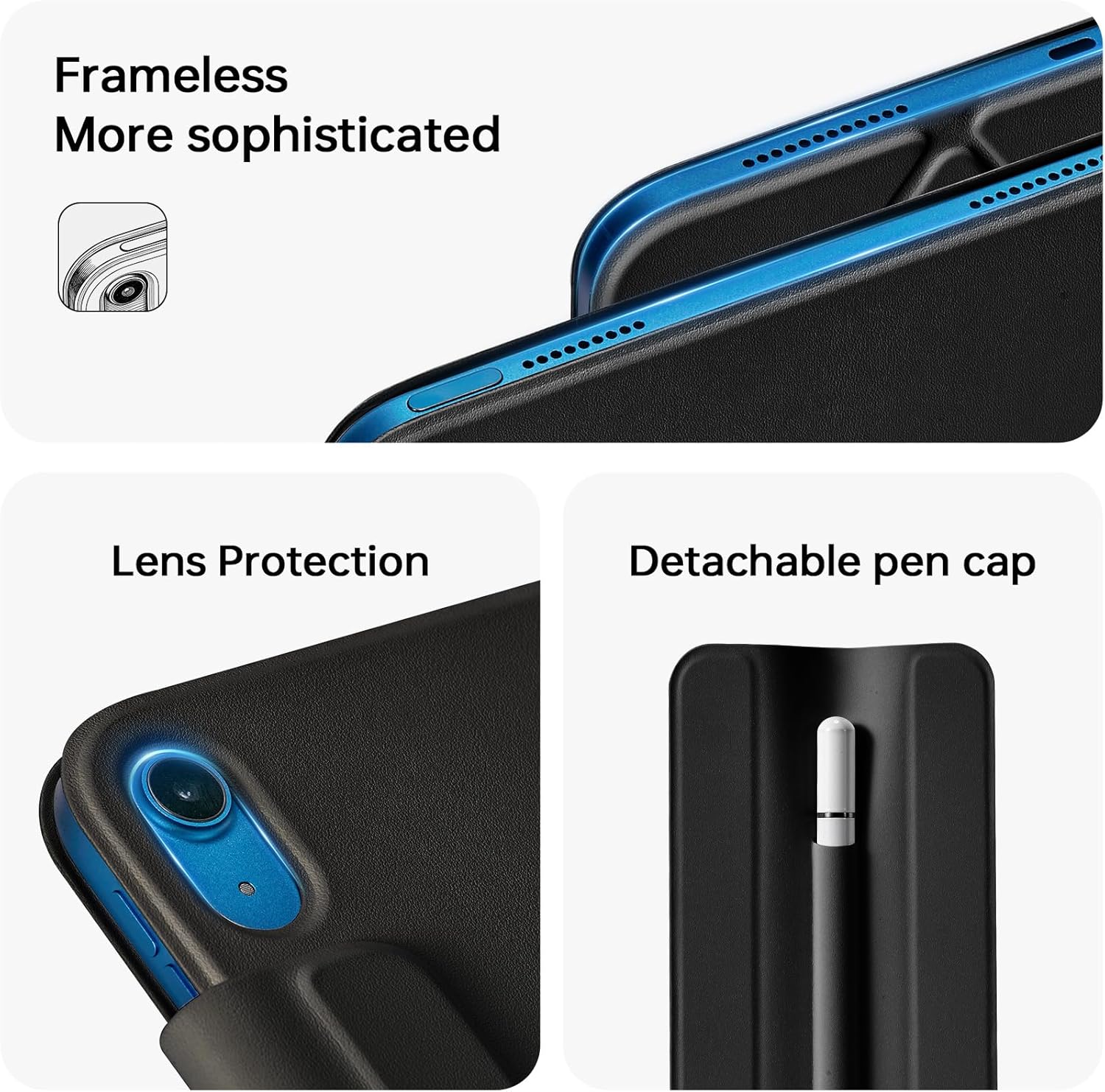 Omnpak Magnetic Case for iPad (A16) 11th/10th Generation (2025/2022), Trifold Stand Slim Lightweight Tablet Cover, Smart Magnetic Attachment with Auto Wake/Sleep