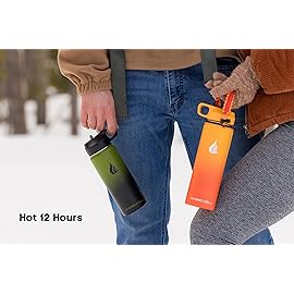 HYDRO CELL Stainless Steel Insulated Water Bottle with Straw - For Cold & Hot Drinks - Metal Vacuum Flask with Screw Cap and Modern Leakproof Sport Thermos for Adults (Army/Black 18oz)