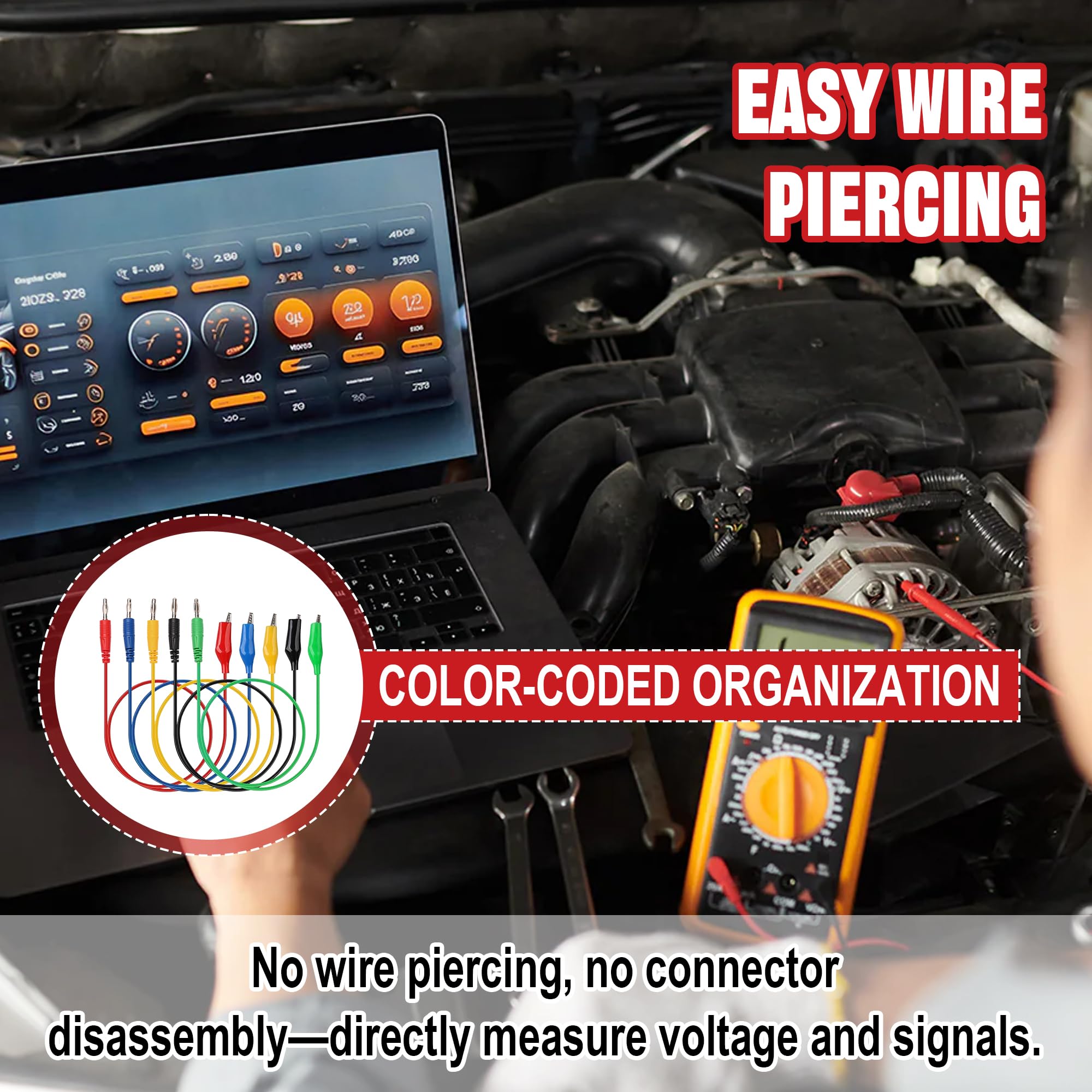 30pcs Multimeter Back Probe Pins for Car Repairing Diagnostic Circuit Test — Amazon image 6