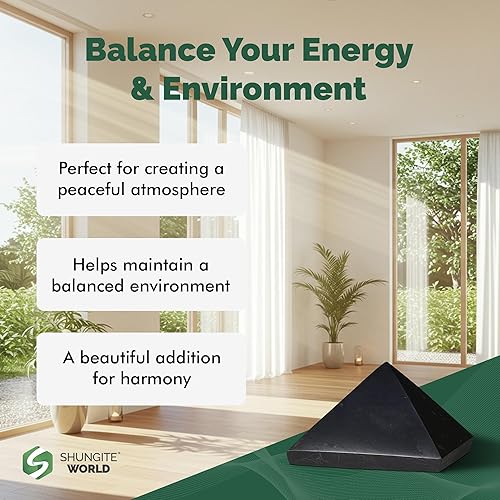 Miniatura 4 de Auténtica pirámide de shungita pulida de 1.57 pulgadas  1.57 pulgadas, cristal curativo natural, pirámide negra real, protección de escritorio para