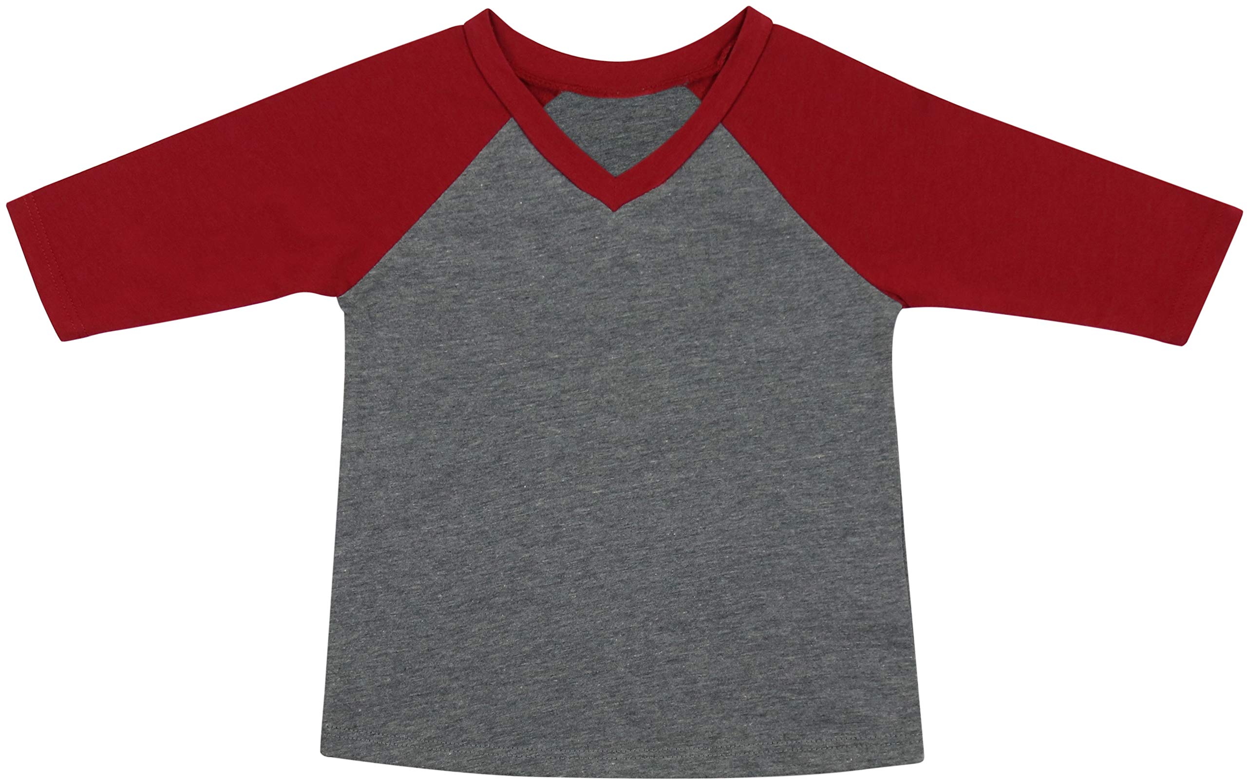 ToBeInStyle Kids Boys Girls Cotton Jersey Contrast Raglan V-Neck Tee T-Shirts