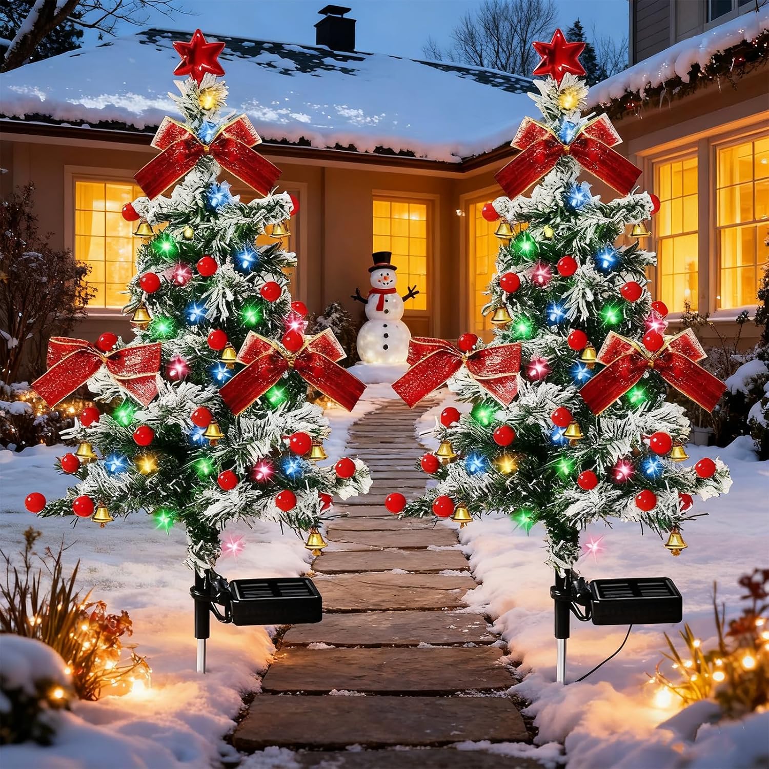 Amazon.com: Solar Christmas Tree Lights Holiday Decorations, Outdoor