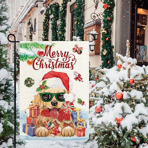 Miniatura 2 de Golden Retriever - Banderas de jardín de Pascua para exteriores, huevos de Pascua, bandera de jardín de perro de 12 x 18 pulgadas, de doble cara,