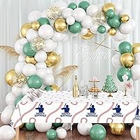 Vista 7 de Paquete de 2 manteles de béisbol de plástico de 54 x 108 pulgadas, decoraciones de fiesta de béisbol, mantel desechable rectangular para mesa