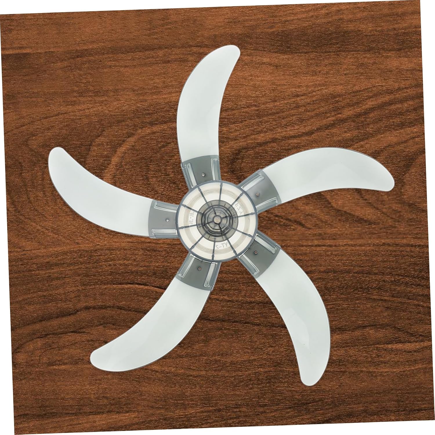 Replacement Fan Blades for Pedestal Table Fans Plastic Leaves with Nut Cover Fit for Household Use Grey Five Blade Design for Powerful Airflow
