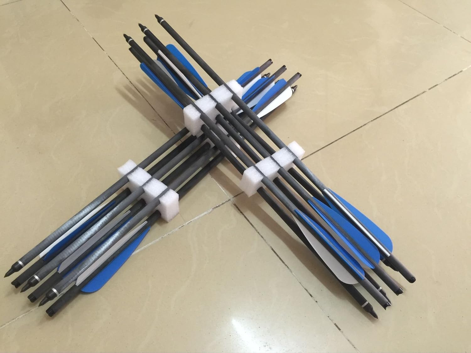 Pure Carbon Fiber Arrow Crossbow Bolts for Archery Hunting Pack of 12