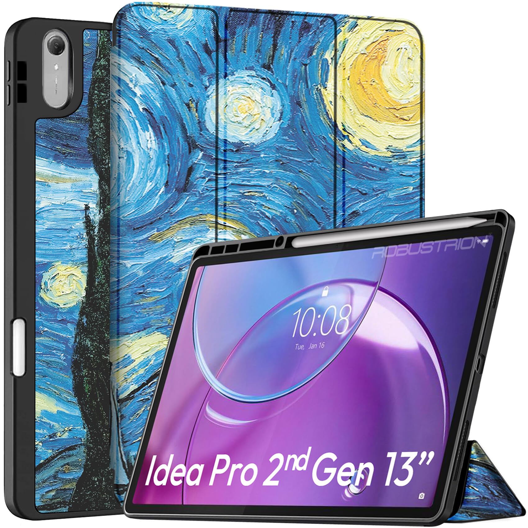 Robustrion Case for Lenovo Idea Tab Pro 2nd Gen 13 inch Cover Case with [Pencil Holder] [Soft Flexible Case] for Lenovo Idea Tab Pro Gen 2 Cover Case 13 inch [Auto Sleep Wake Support] - Lavender — Amazon image 14