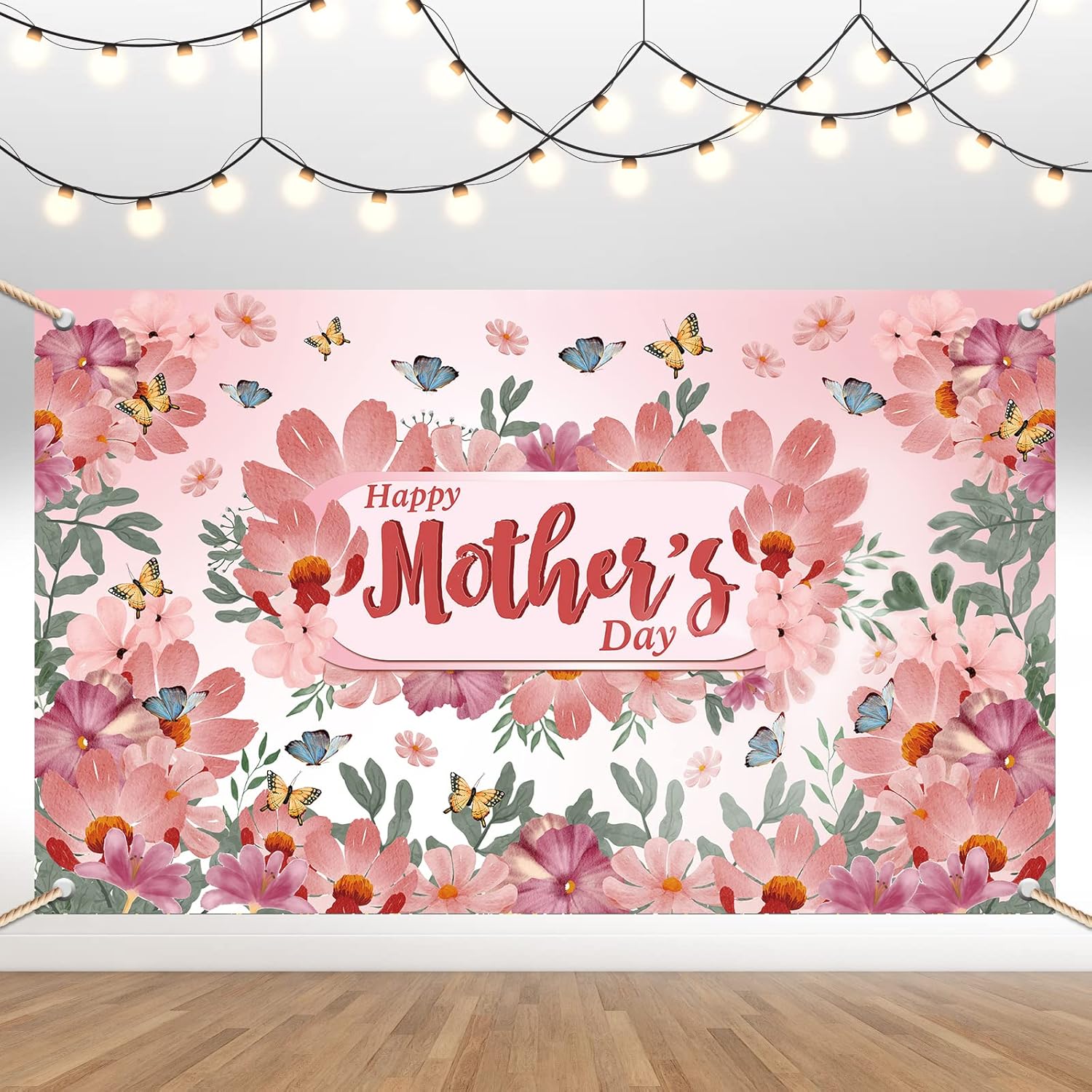 YQUQWN, Happy Mothers Day Banner, 72x44 Inch, Mothers Day