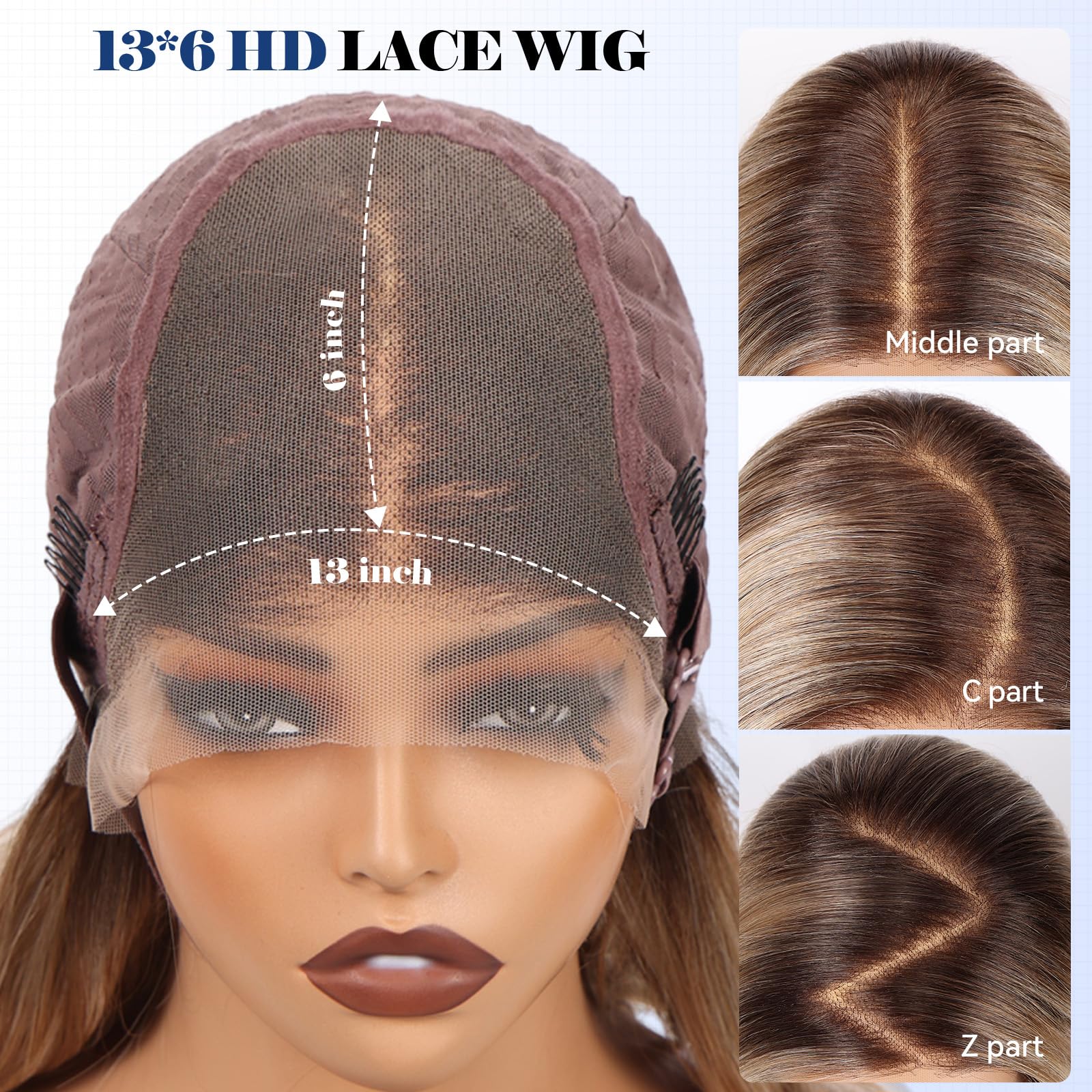 HAIRCUBE Lace Front Wig for Women, 16-Inch Heat-Resistant Synthetic Wavy Hair