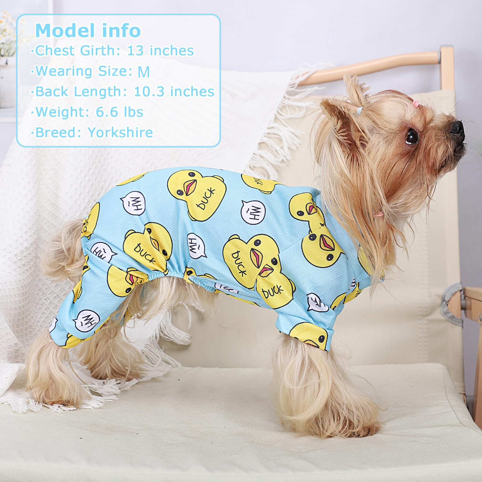 Hunde-Pyjama Für Kleine Hunde – Weicher Einteiler, Atmungsaktiv, Für Chihuahua, Yorkie & Mehr