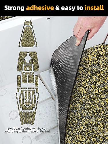 Miniatura 3 de Suelo de lancha de espuma EVA para lancha, cubierta de lancha, diseño de camuflaje, tapete autoadhesivo para lancha de lancha, caravana, yate,