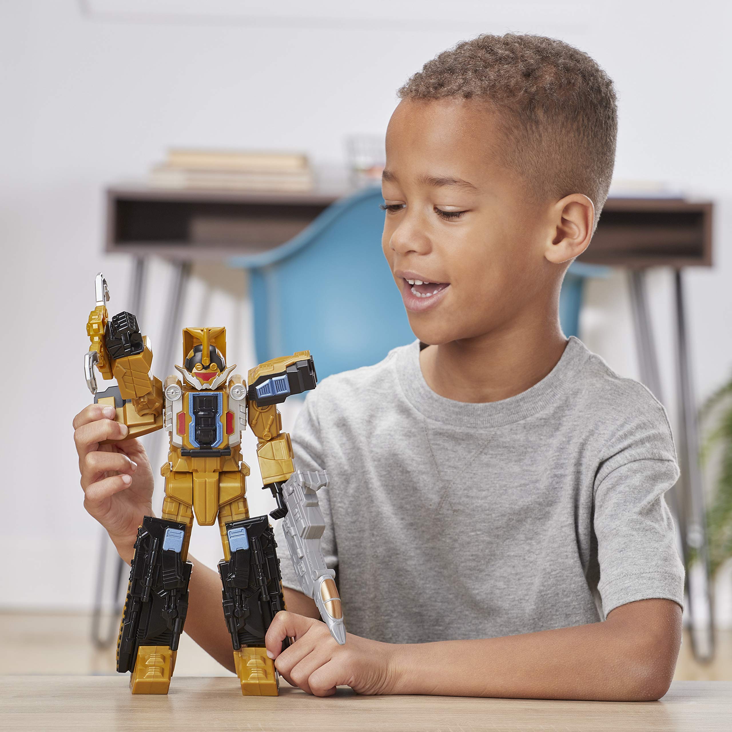 Power Rangers - Zord Beast Wrecker (Action figure da 25 cm, ispirata allo Zord del Ranger Oro della serie TV Beast Morphers)