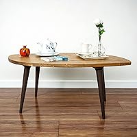 Vista 4 de Mesa central moderna Mesa de centro de abeto Mesa moderna Muebles de sala modernos Muebles de madera (M_Dark)