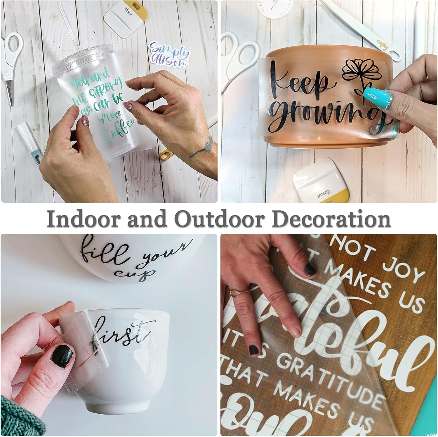 unuaST Updated White Permanent Vinyl for Cricut Machine, Reverse Weeding No Need Vinyl Transfer Tape, White Vinyl for Cricut, White Adhesive Vinyl Roll- 12”x 30 FT for Scrapbooking , Silhouette Cameo and Cutters : Arts, Crafts & Sewing