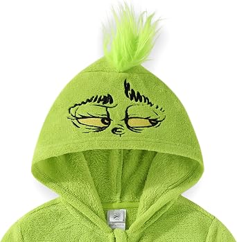 Dr. Seuss Grinch Christmas Hooded Coverall for Toddler and Big Kids