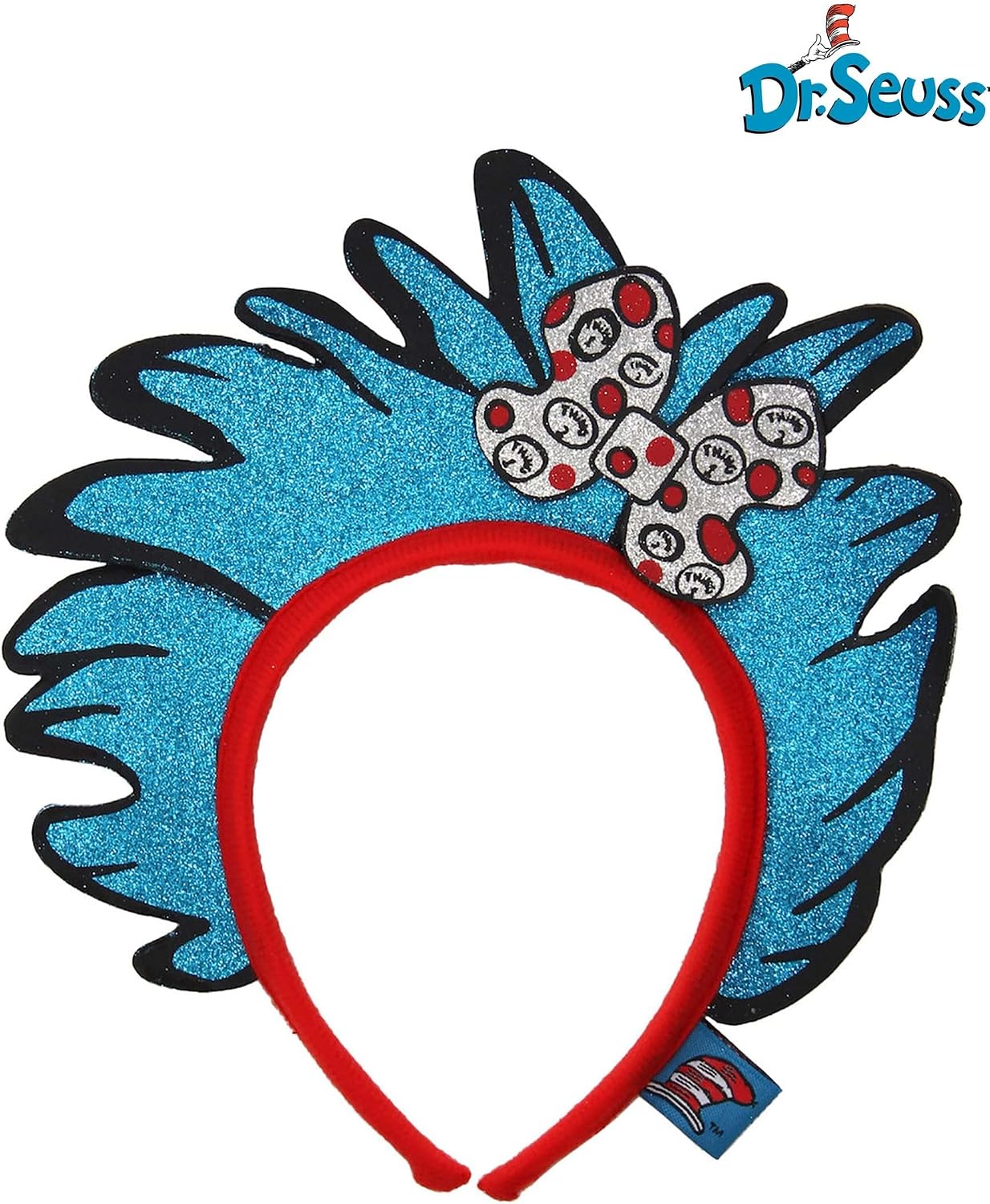elope Thing 1 & 2 Glitter Costume Headband - Officially Licensed with Foam Glitter Hair