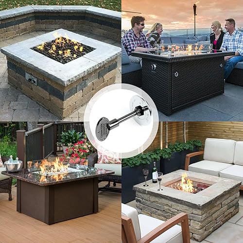 Miniatura 7 de 2 llaves universales de válvula de control de gas para vástagos de válvula de gas de 14 y 516 pulgadas para fogatas de gas y chimeneas (3 pulgadas)