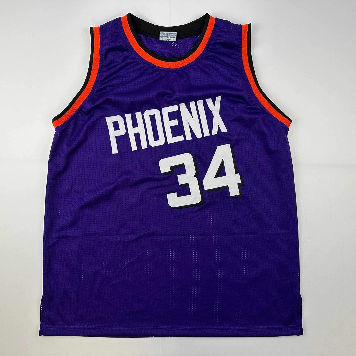 Facsimile Autographed Charles Barkley Phoenix Purple Reprint Laser Auto Basketball Jersey Size Men's XL - Image 3