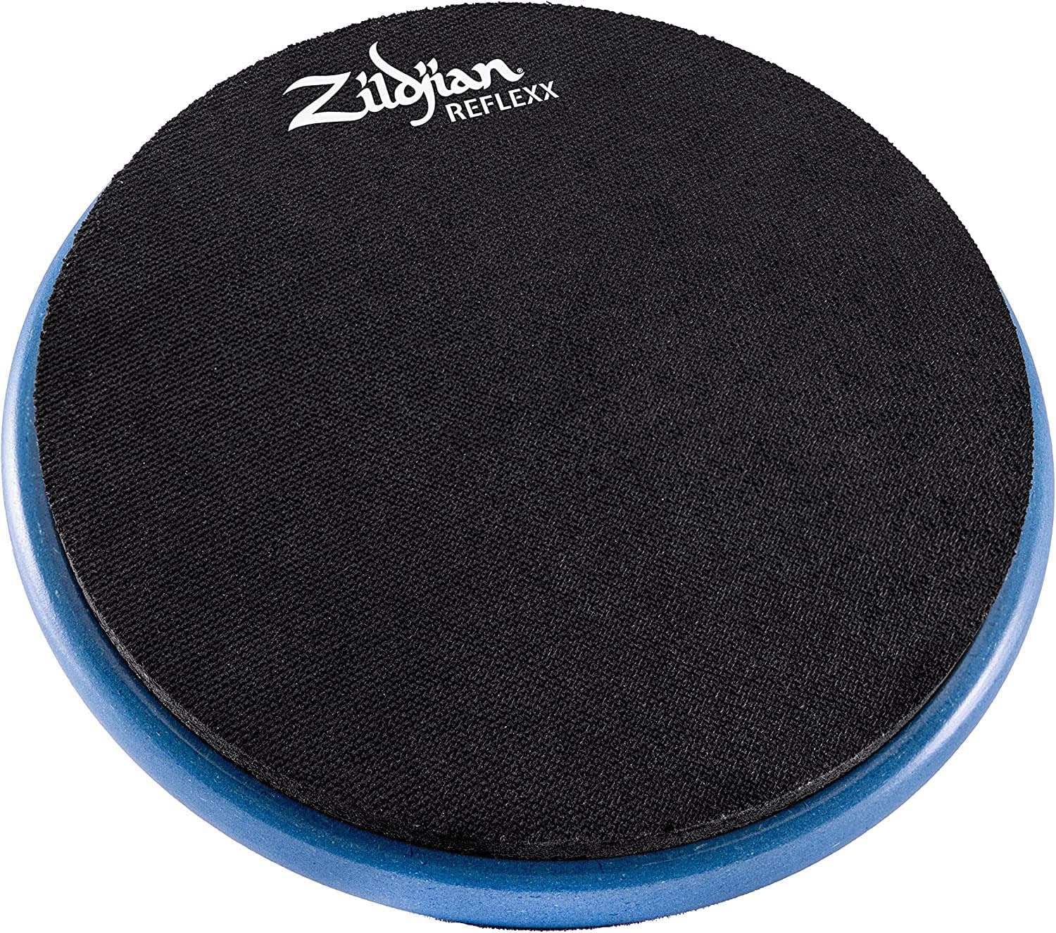 Zildjian 10-Inch Reflexx Dual-Sided Conditioning Practice Pad - Blue Bundle with Drumsticks and Austin Bazaar Polishing Cloth