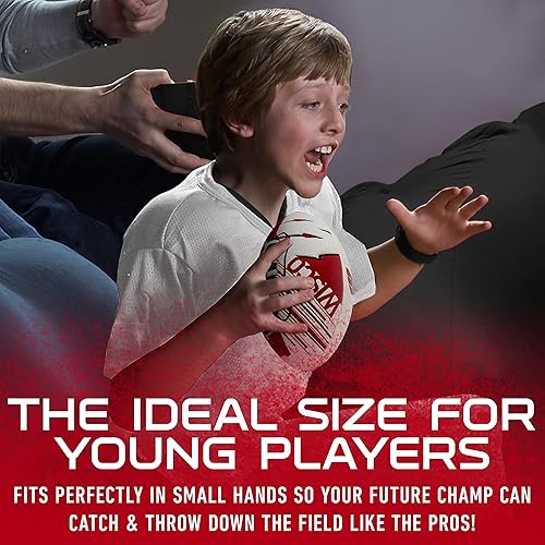 Miniatura 143 de Franklin Sports NCAA - Mini balón de fútbol juvenil - 8.5 pulgadas SPACELACE textura de fácil agarre, perfecto para niños