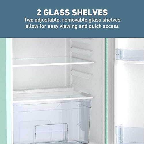 Miniatura 6 de West Bend Mini refrigerador para dormitorio, oficina, bar o dormitorio universitario, refrigerador compacto retro con una sola puerta, estantes de