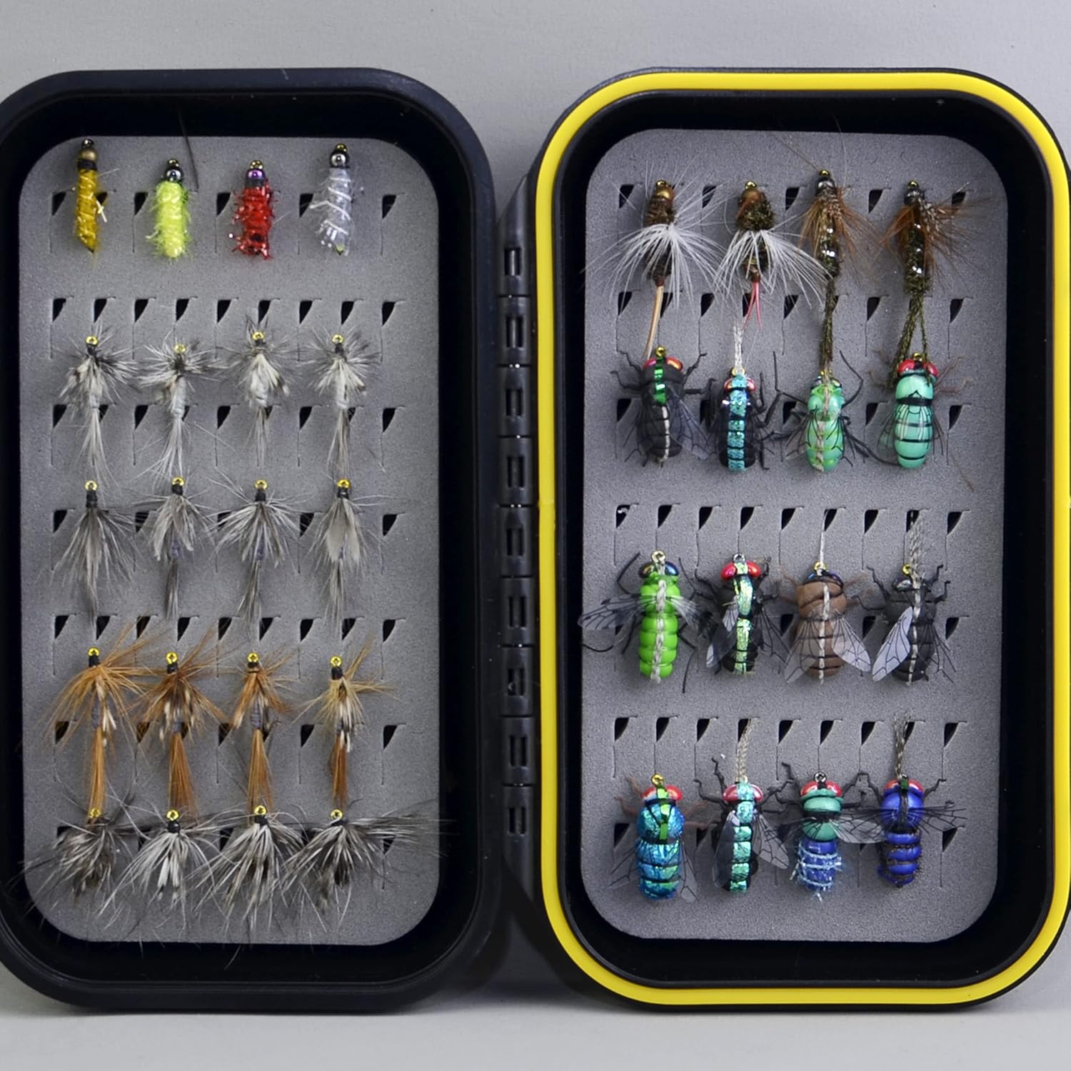 Fly Fishing Dry Flies/A Dozen/Caddis Parachute/DORATO Hare's Ear/ELK Hari/GRIFFITH'S GNAT/HEMMINGWAY/Parachute Adams/Royal Coachman/PEG'S Midge (Realistic Fly&Dry Fly)