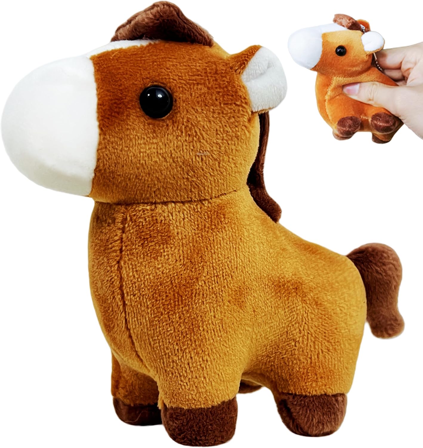 Kawaite Cuddly Horse Stuffed Animal Plush Toys for Kids and Babies, Kawaii Plushies, Soft Horse Plush Toy Dolls, Kids Plushie Keychains, Small Stuffed Animals for Christmas Decoration