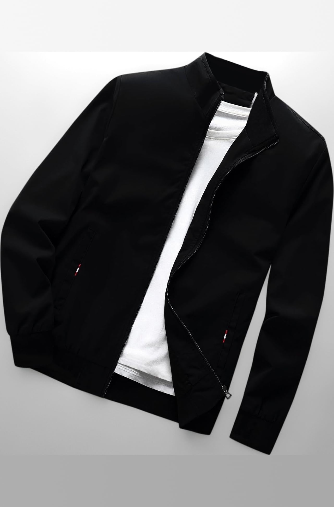 Men's Regular Jacket Fit For Casual Wear || Low-Cut Standing Collar || Full Sleeve | Latest Stylish Jacket For Men ||Regular Fit Zip-Up Casual jacket|| bomber jacket for men(MJ-9015)