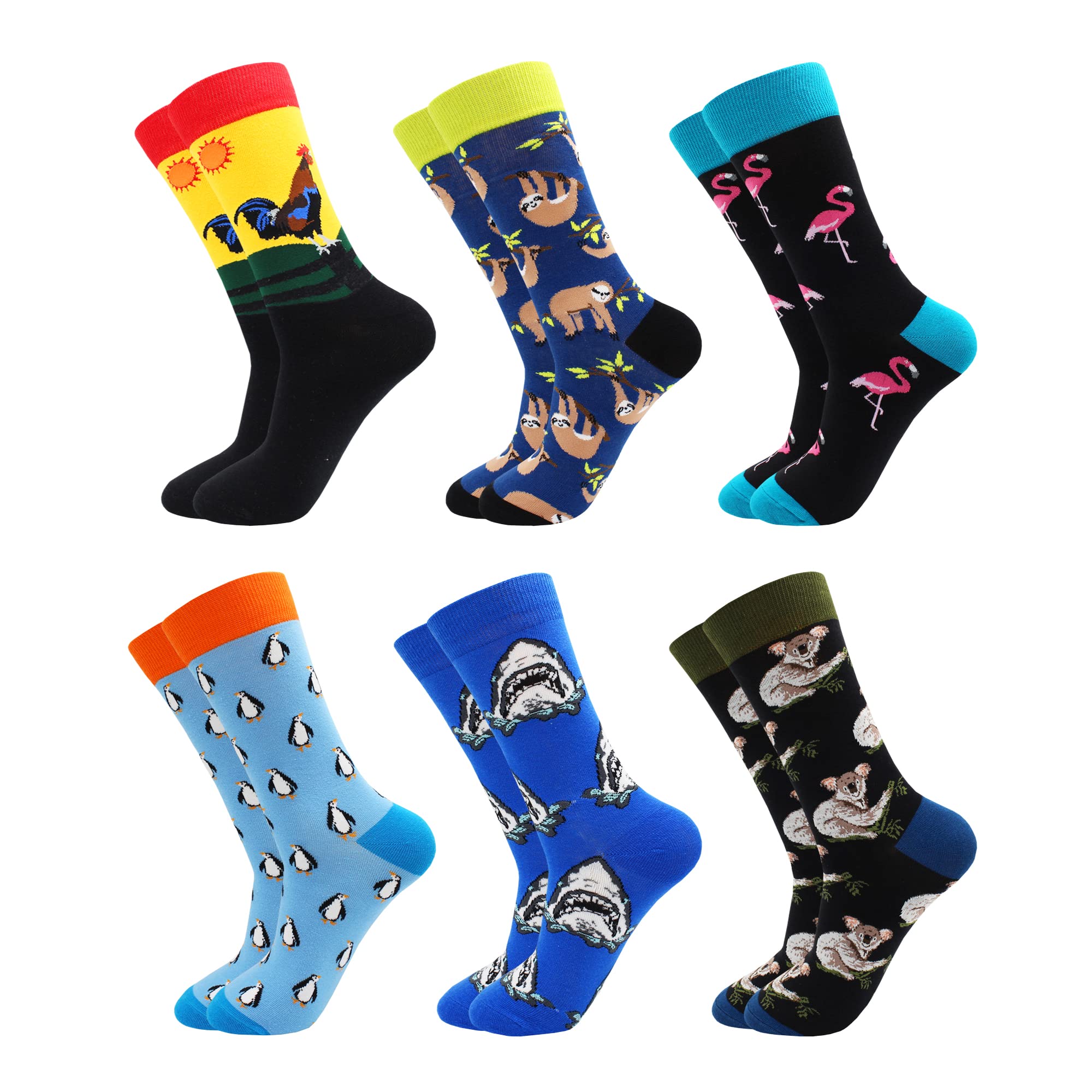 TOEJYJWomen Fun Socks， Colorful Crazy Cool Funny Socks， Pattern Funky Novelty Socks Size 9-11